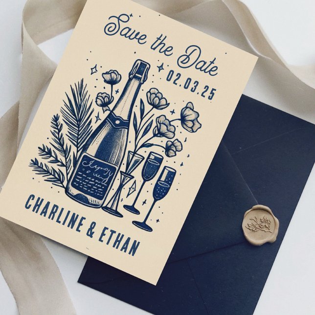 Hand Drawn Funky Handwriting Save the Date (Von Creator hochgeladen)