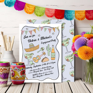 Hand Drawn Funky Mexican Fiesta Einladung
