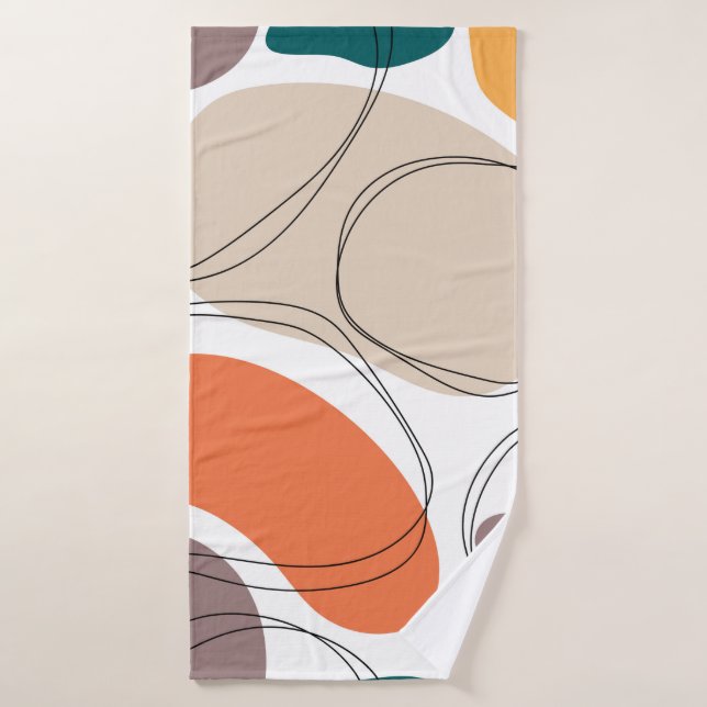 Hand drawn geometric seamless modern abstract mult badehandtuch (Badehandtuch)