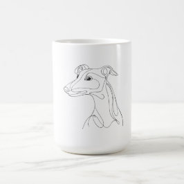 Hand Drawn Greyhound Line Art - Minimalist Design Kaffeetasse