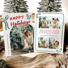 Hand Drawn Happy Holidays Arch Foto Weihnachten