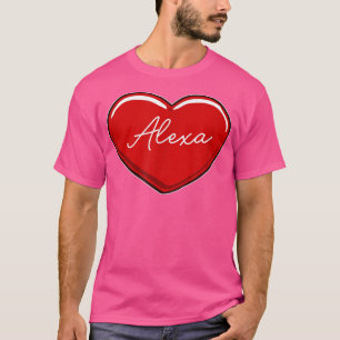 Hand Drawn Heart Alexa - Vorname Herz I Liebe T-Shirt