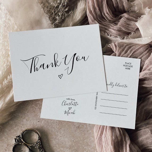 Hand Drawn Heart Vielen Dank Postkarte (Von Creator hochgeladen)