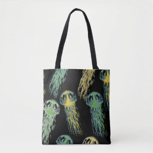 Hand drawn jellyfish texture. Raster hand drawn wa