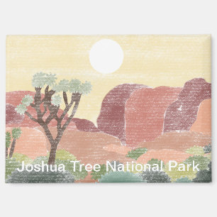 Hand Drawn Joshua Tree Nationalpark Magnet