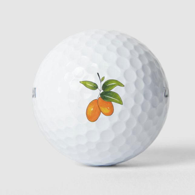 Hand Drawn Kumquats Golfball (Vorderseite)