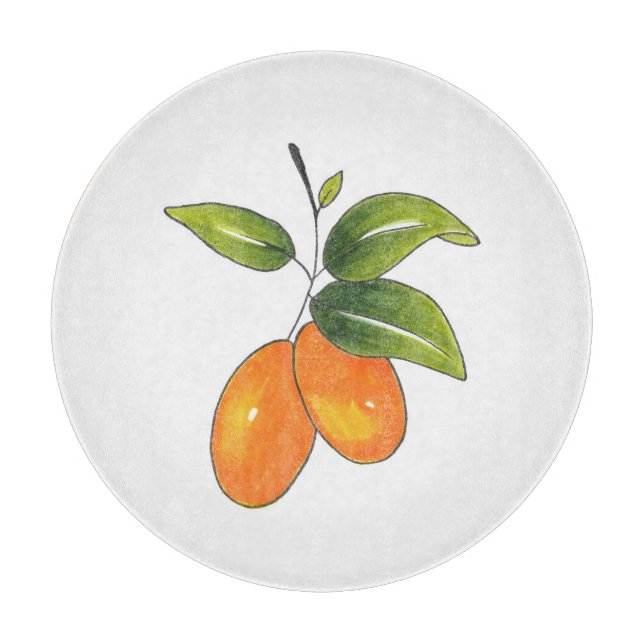 Hand Drawn Kumquats Schneidebrett (Vorderseite)