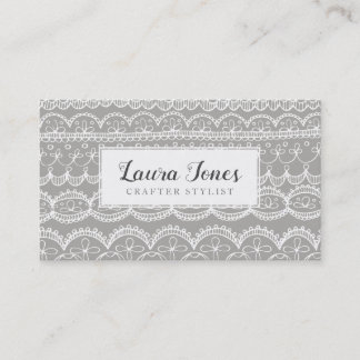 Hand Drawn Lace Crafters Bloggers Publicity Terminkarte