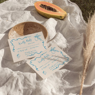 Hand Drawn Lemon Wedding RSVP Begleitkarte