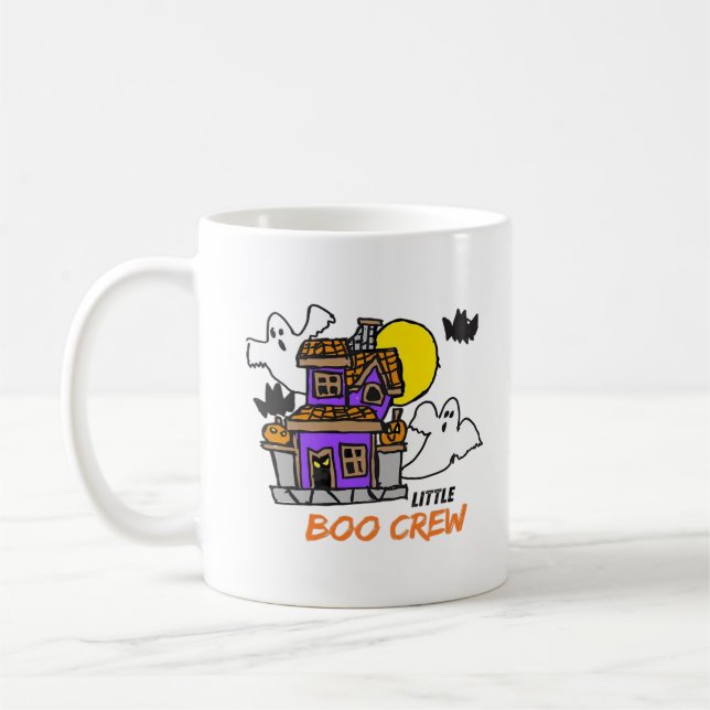 Hand Drawn Little Boo Crew Halloween Kaffeetasse (Links)