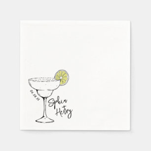 Hand Drawn Margarita Cocktail Serviette