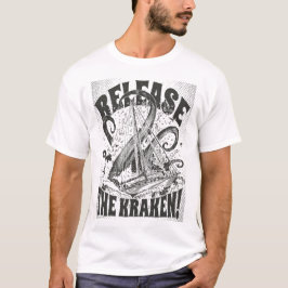 Hand-Drawn Nautical Tee – Release the Kraken!