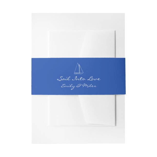 Hand Drawn Nautical Wedding Einladungsbanderole (Vorderseite Beispiel)