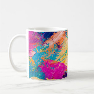 Hand drawn oil painting. Abstract art background. Kaffeetasse