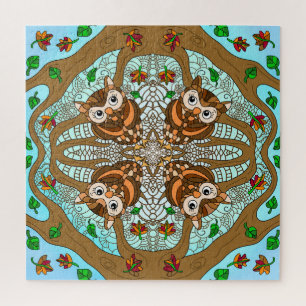 Hand Drawn Owl Mandala Artwork  Puzzle