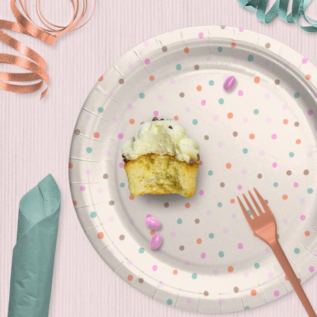 Hand Drawn Polka Dot Pappteller (Von Creator hochgeladen)