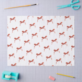 Hand Drawn Red Ribbon Bow Seidenpapier