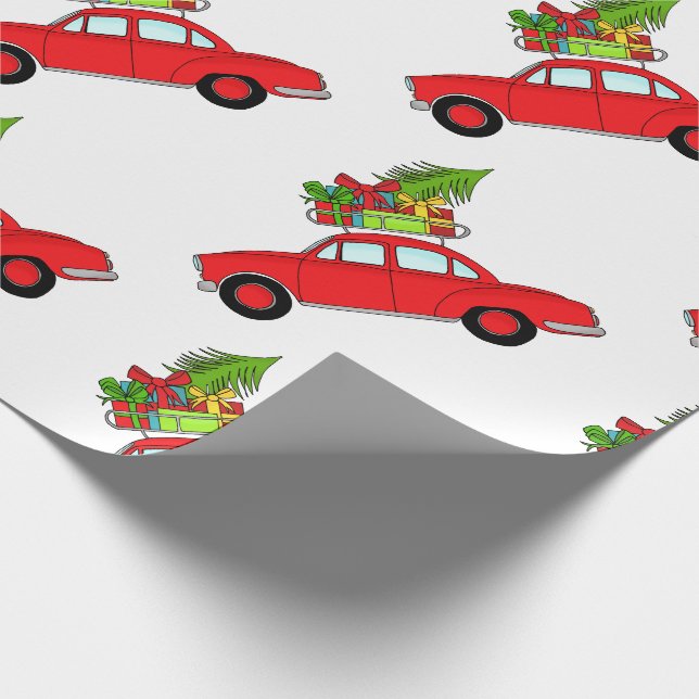 Hand drawn retro Christmas Geschenkpapier (Ecke)