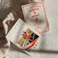 Hand Drawn Retro Funky Trendy Quirky Wedding