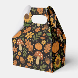 Hand Drawn Rustic Fall Pattern Favor Box Geschenkschachtel