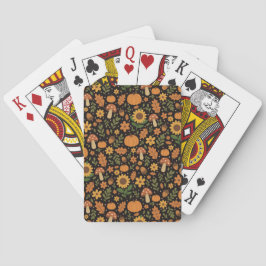Hand Drawn Rustic Fall Pattern Playing Cards Spielkarten