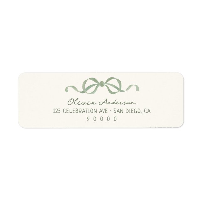 Hand Drawn Sage Green Bow (Vorne)