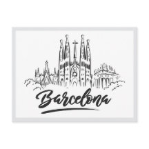 Hand drawn Sagrada Familia Barcelona Spain