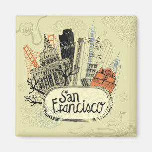 Hand Drawn San Francisco Magnet