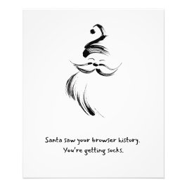 Hand-Drawn Santa Claus quote Fotodruck