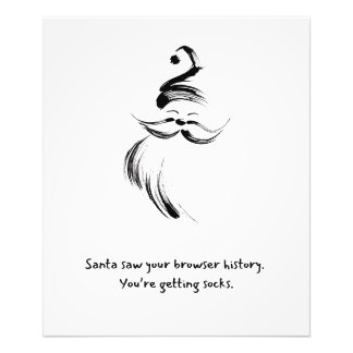 Hand-Drawn Santa Claus quote Fotodruck