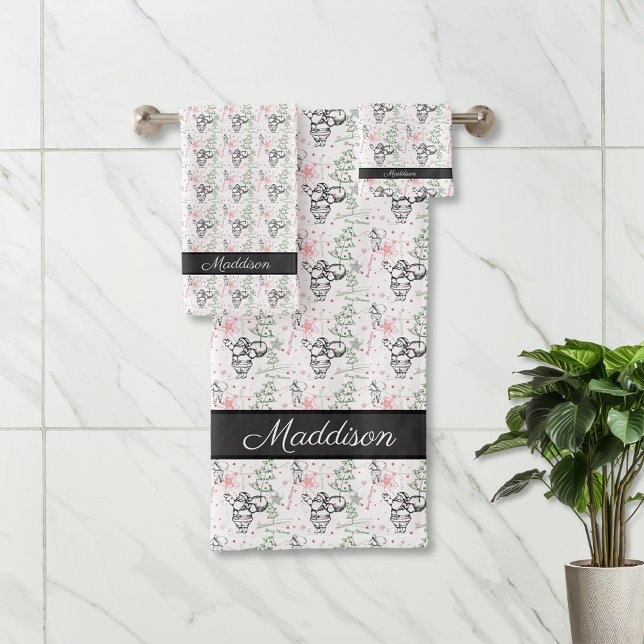 Hand Drawn Santa Claus Weihnachten Badhandtuch Set (Von Creator hochgeladen)