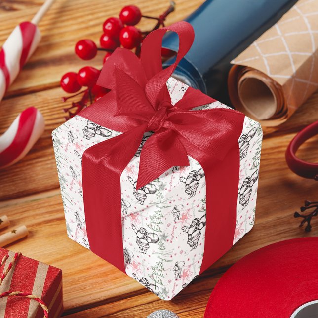 Hand Drawn Santa Claus Weihnachten Geschenkpapier (Von Creator hochgeladen)