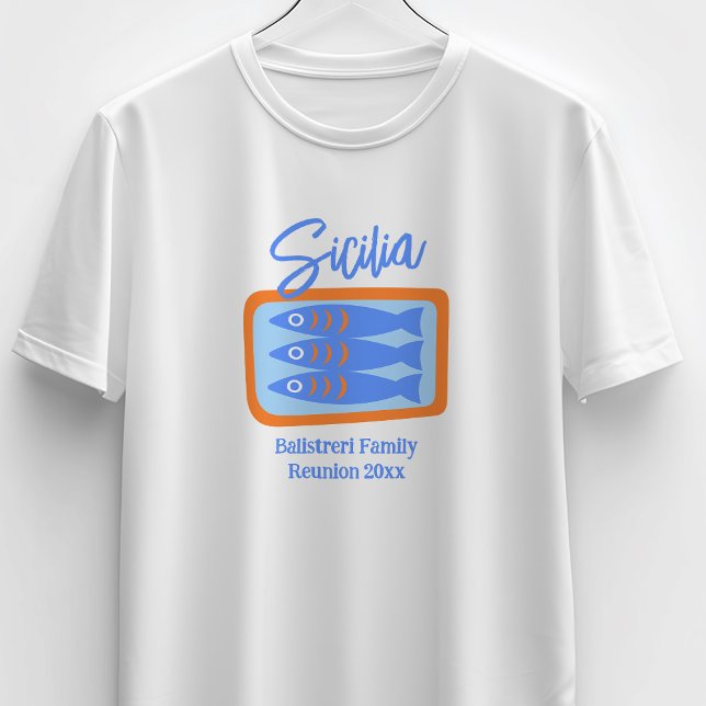 Hand-drawn Sardines Sicily / Italy Family Reunion T-Shirt (Von Creator hochgeladen)