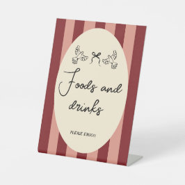 Hand Drawn Scribble Wedding Food & drinks sign Sockelschild
