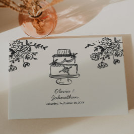 Hand Drawn Scribbles/Doodles Wedding Gästebuch