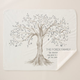 Hand Drawn Tree Personalized Family Quote Ivory Sherpadecke