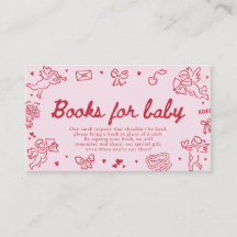 Hand Drawn Valentine Baby Shower Books For Baby