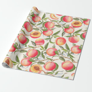 Hand-drawn watercolor seamless pattern with orange geschenkpapier