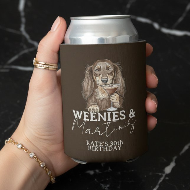 Hand Drawn Weenies and Martinis Dachshund Dosenkühler (Hand Drawn Weenies and Martinis Dachshund Can Cooler)