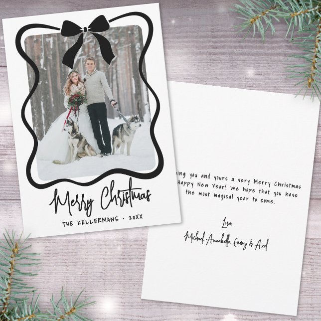 Hand Drawn Whimsical Merry Christmas Feiertagskarte (Hand Drawn Whimsical Merry Christmas Holiday Card)