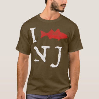 Hand DrawnI Striped Bass NJ T-Shirt