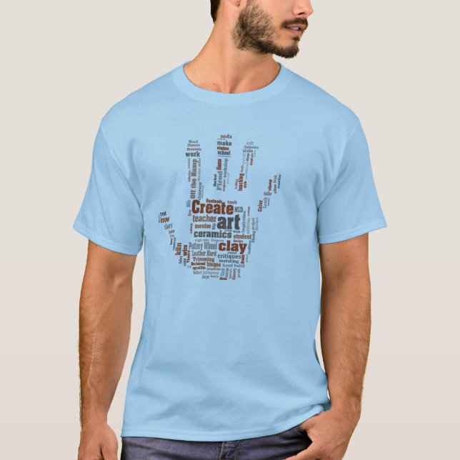 "Hand" entwarf Tonwaren-Kunst T T-Shirt (Vorderseite)