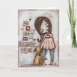 Hand erreichen - Gruß-Karte Dankeskarte