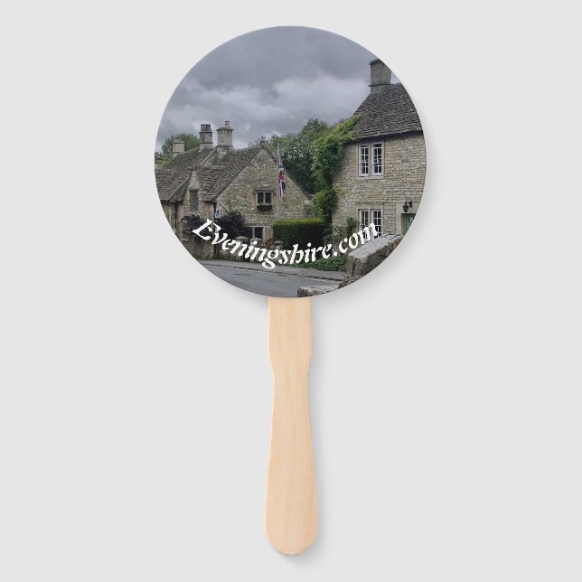 Hand Fan Abend Shire Fächer (Rückseite)