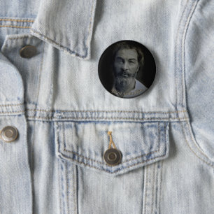 Hand-Farbiges Walt Whitman-Porträt Button