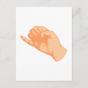 Hand-Finger-Finger-Pinky Postkarte