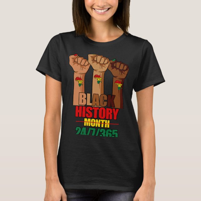 Hand Fist Black History Month 247365 African Ameri T-Shirt (Vorderseite)