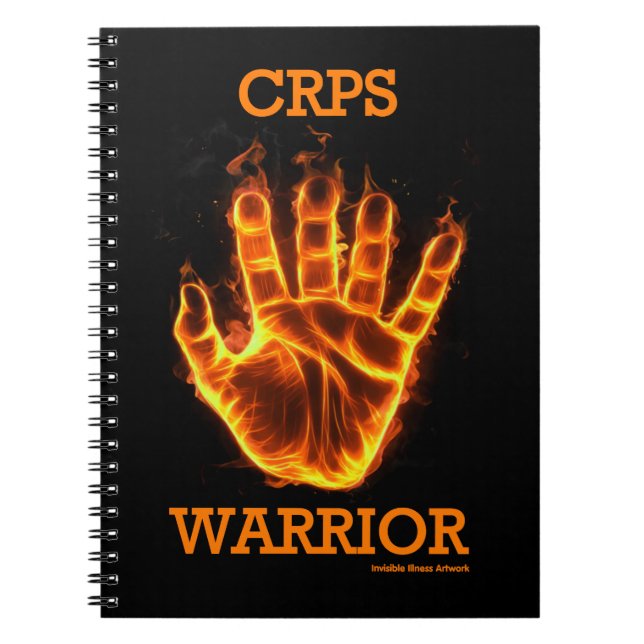 Hand/Flammen...CRPS Notizblock (Vorderseite)