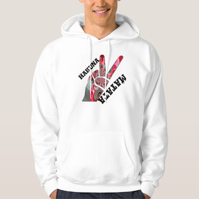 Hand Friedenszeichen. To Finger Salute for Peace Hoodie (Vorderseite)