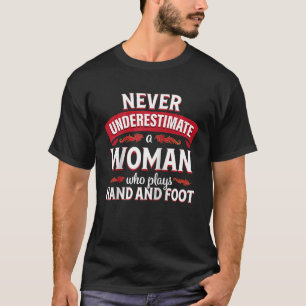 Hand-Fuß-Karte-Spiel Woman Spieler Raglan Baseb T-Shirt